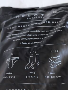 Men’s Black Briefs with Gold Trim And Matching Socks